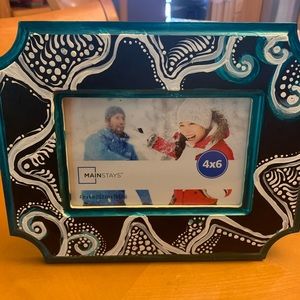 Hand painted, one of a kind picture frame.